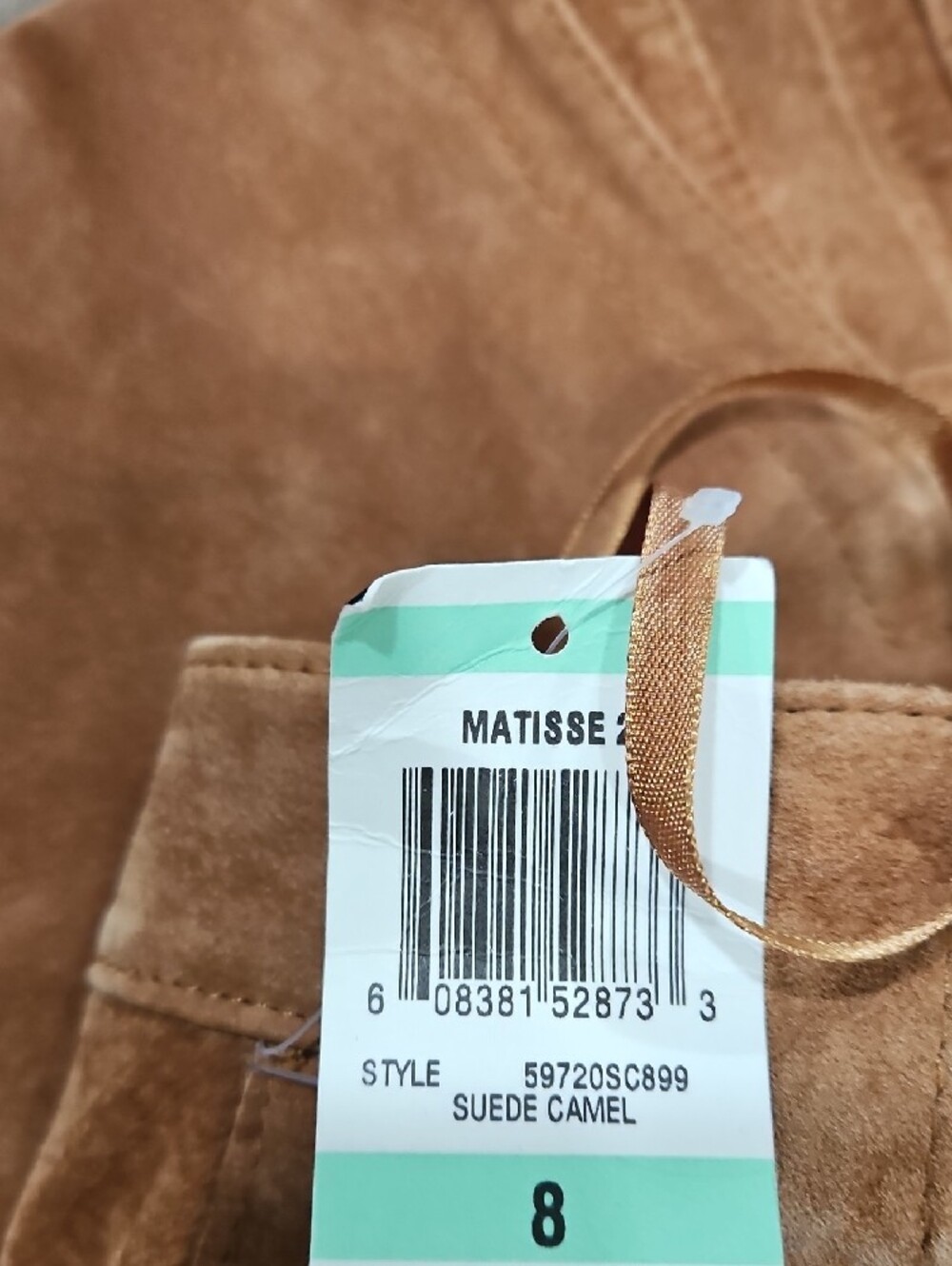 Leather/Suede INC Intl Concepts Suede Flare Pants - Camel Brown Size 8 Bin 6 - Picture 5 of 8